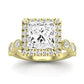 Aubretia Diamond Matching Band Only (does Not Include Engagement Ring) For Ring With Princess Center yellowgold