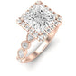 Aubretia Diamond Matching Band Only (does Not Include Engagement Ring) For Ring With Princess Center rosegold