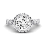 Aubretia Diamond Matching Band Only (does Not Include Engagement Ring) For Ring With Round Center whitegold