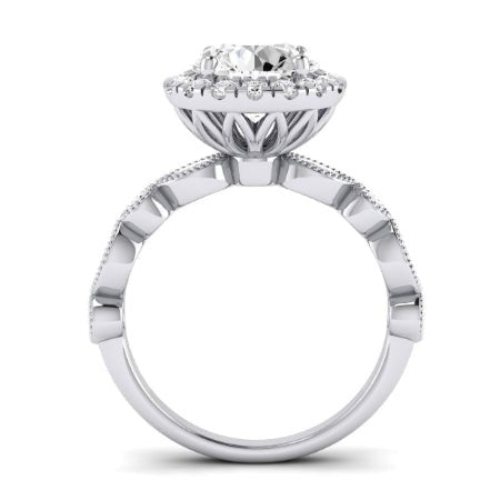 Aubretia Diamond Matching Band Only (does Not Include Engagement Ring) For Ring With Round Center whitegold