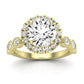 Aubretia Diamond Matching Band Only (does Not Include Engagement Ring) For Ring With Round Center yellowgold