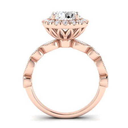 Aubretia Diamond Matching Band Only (does Not Include Engagement Ring) For Ring With Round Center rosegold