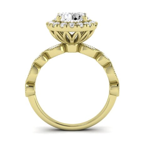 Aubretia Diamond Matching Band Only (does Not Include Engagement Ring) For Ring With Round Center yellowgold