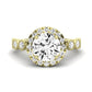 Aubretia Diamond Matching Band Only (does Not Include Engagement Ring) For Ring With Round Center yellowgold