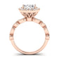 Aubretia Oval Diamond Bridal Set (Lab Grown Igi Cert) rosegold