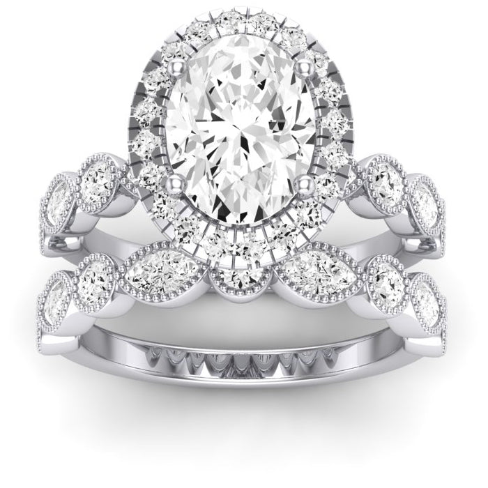 2.00 ct - Aubretia - Oval Lab Diamond Bridal Set (IGI Certified)