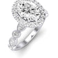 Aubretia Oval Diamond Engagement Ring (Lab Grown Igi Cert) whitegold