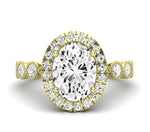 Aubretia Oval Moissanite Engagement Ring yellowgold