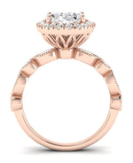 Aubretia Oval Moissanite Engagement Ring rosegold