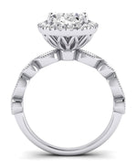Aubretia Oval Moissanite Engagement Ring whitegold