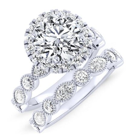 2.00 ct - Aubretia - Round Lab Diamond Bridal Set (IGI Certified)