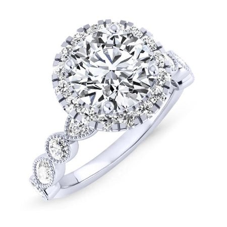 5.00 ct - Aubretia - Round Lab Diamond Engagement Ring (IGI Certified)
