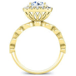 Aubretia Round Moissanite Bridal Set yellowgold