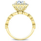 Aubretia Round Moissanite Engagement Ring yellowgold