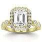 Aubretia - GIA Certified Emerald Diamond Engagement Ring