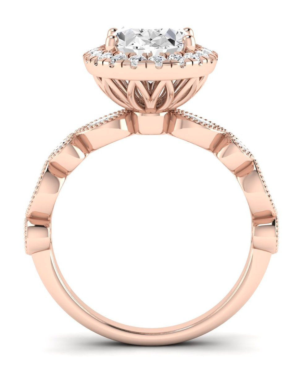 Aubretia Oval Diamond Engagement Ring (Lab Grown Igi Cert) rosegold