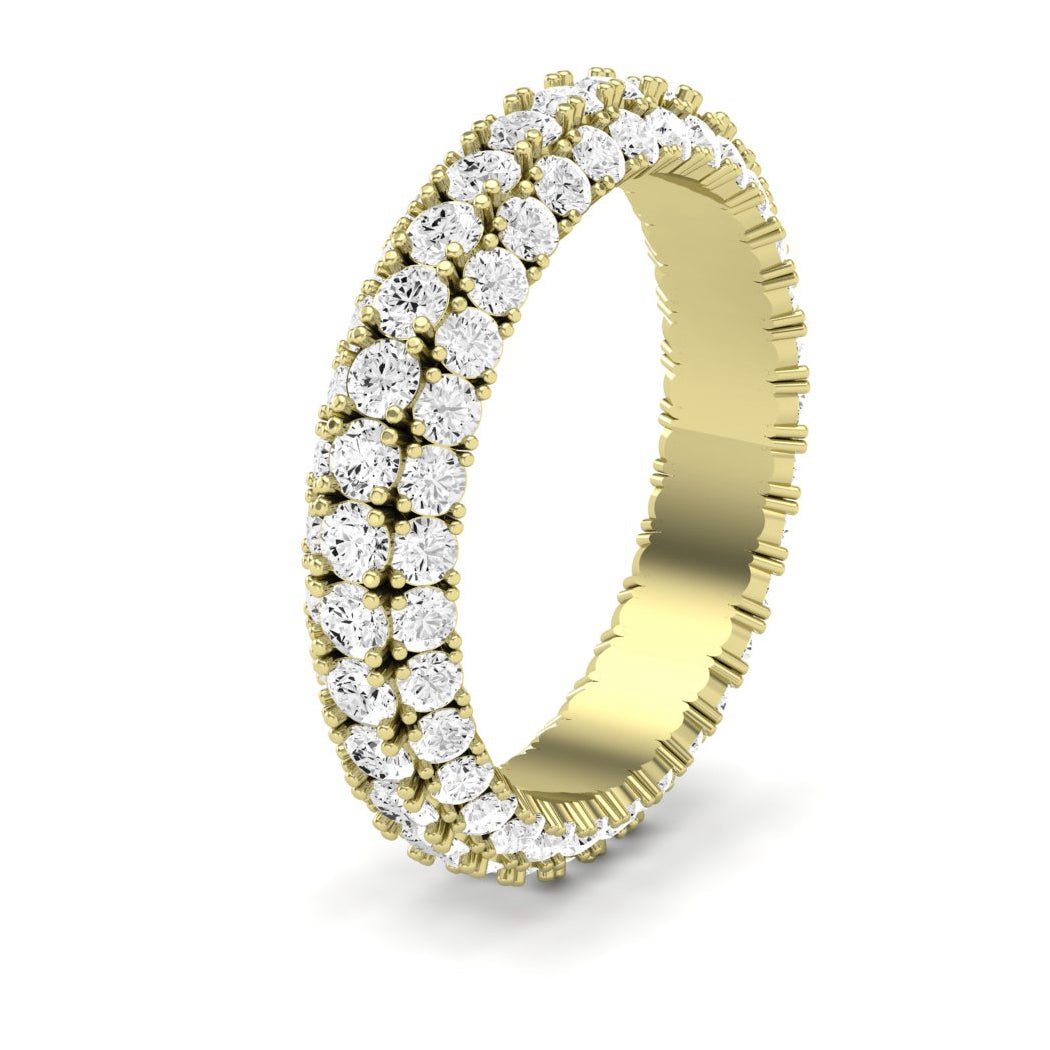 Avens Round Cut Diamond Eternity Band (Clarity Enhanced) yellowgold