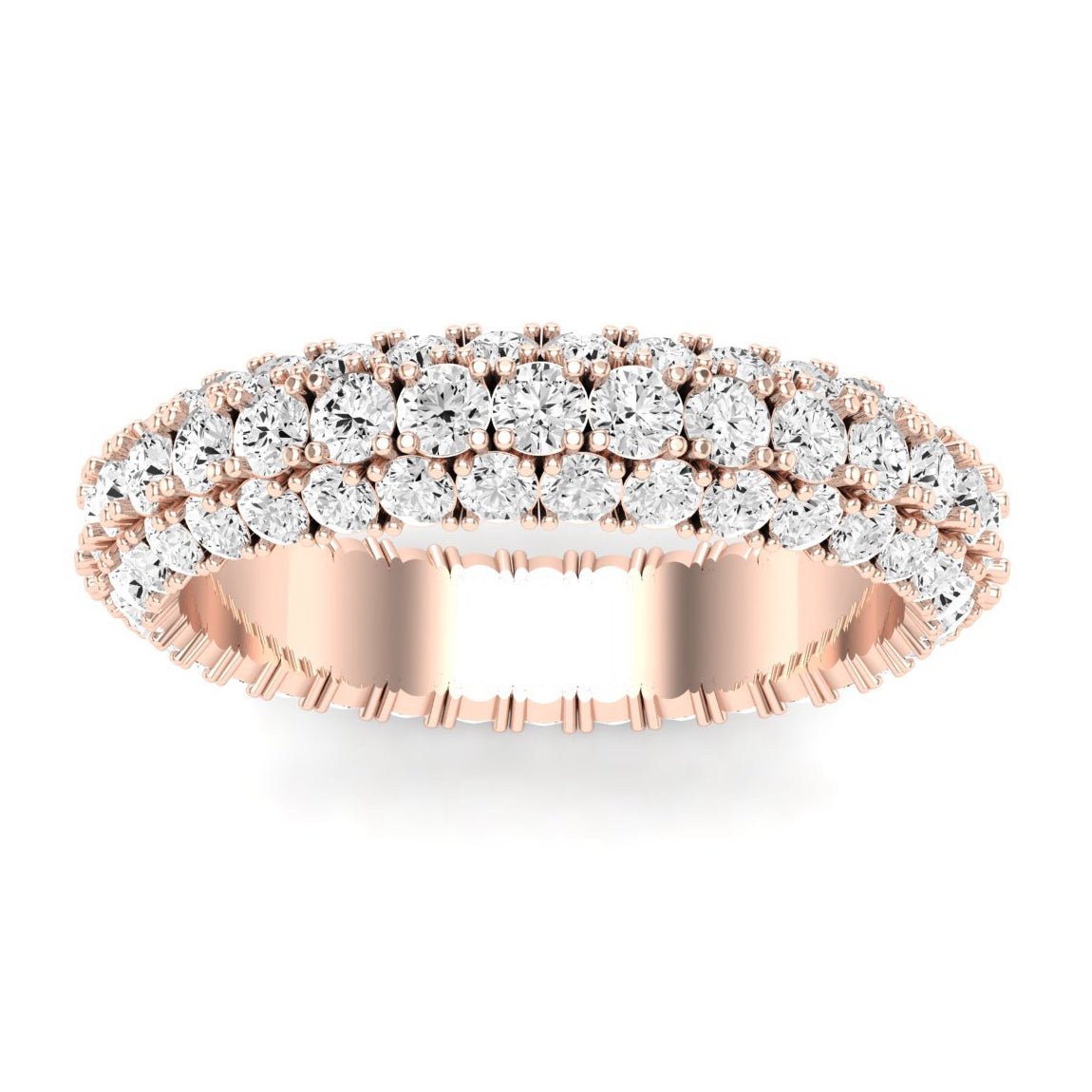 Avens Round Cut Diamond Eternity Band (Clarity Enhanced) rosegold