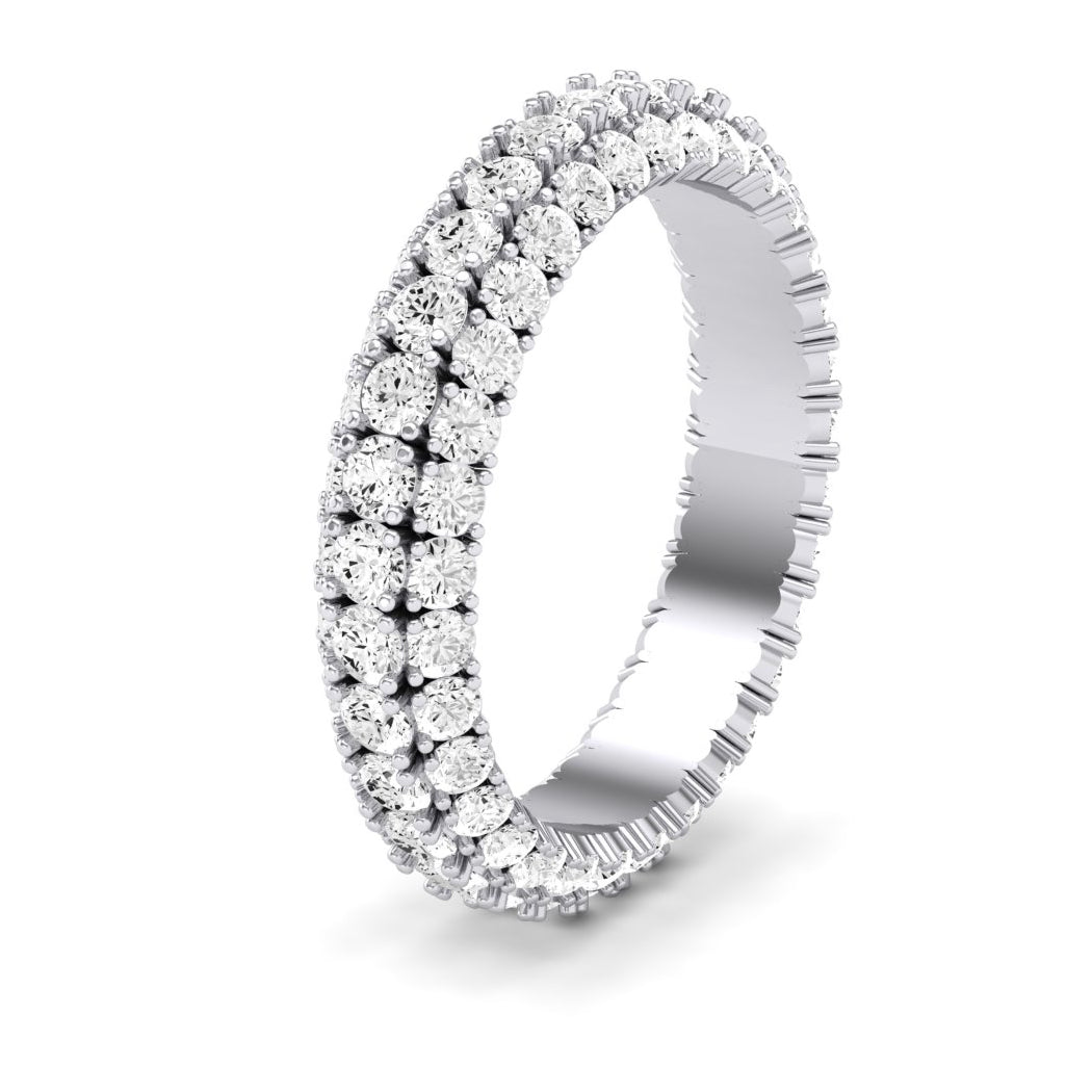 Avens Round Cut Diamond Eternity Band (Clarity Enhanced) whitegold