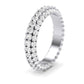 Avens Round Cut Moissanite Eternity Band whitegold