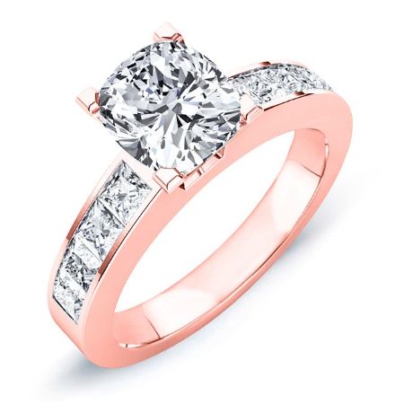 Ayana Diamond Matching Band Only (engagement Ring Not Included) For Ring With Cushion Center rosegold