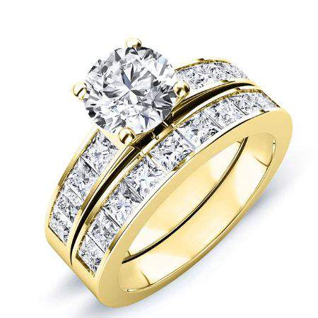 Ayana Round Diamond Bridal Set (Lab Grown Igi Cert) yellowgold