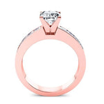 Ayana Round Moissanite Engagement Ring rosegold