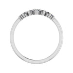 Ayla Curved Trendy Diamond Wedding Ring whitegold