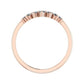 Ayla Curved Trendy Diamond Wedding Ring rosegold