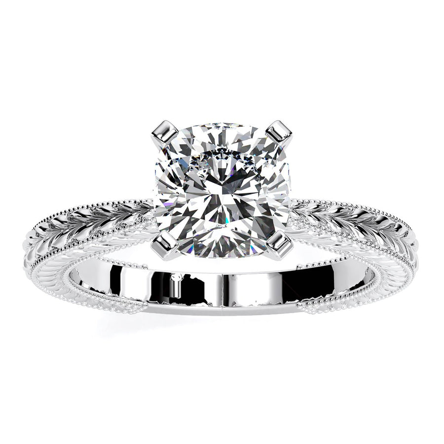 1.00 ct - Azalea - Cushion Moissanite Engagement Ring