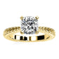 Azalea Cushion Moissanite Engagement Ring  yellowgold