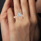 Azalea Emerald Diamond Engagement Ring (Lab Grown Igi Cert) rosegold