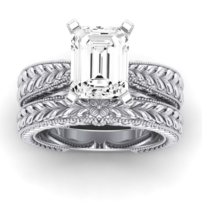 1.00 ct - Azalea - Emerald Lab Diamond Bridal Set (IGI Certified)