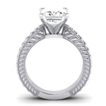 Azalea Emerald Moissanite Bridal Set whitegold