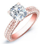 Azalea Cushion Diamond Bridal Set (Lab Grown Igi Cert) rosegold