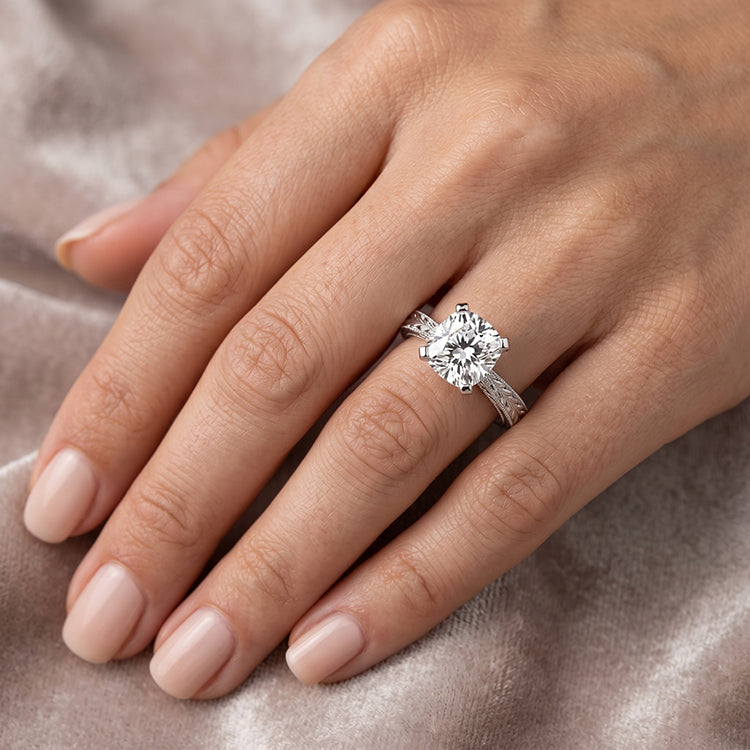 Azalea - GIA Natural Cushion Diamond Engagement Ring