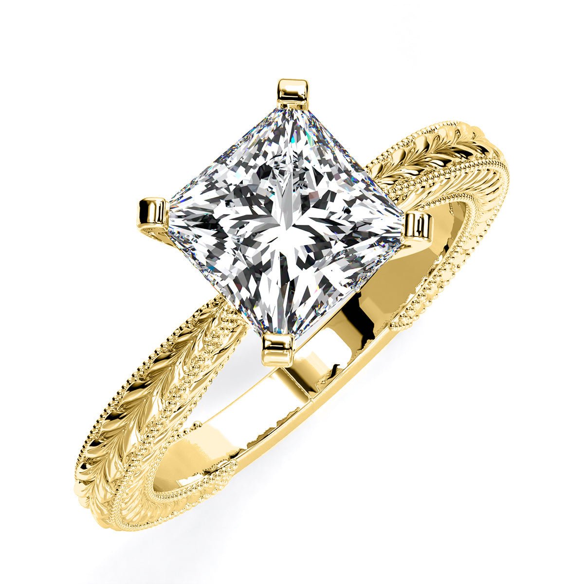 Azalea Princess Diamond Engagement Ring (Lab Grown Igi Cert) yellowgold