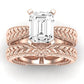 Azalea Diamond Matching Band Only (does Not Include Engagement Ring) For Ring With Emerald Center rosegold