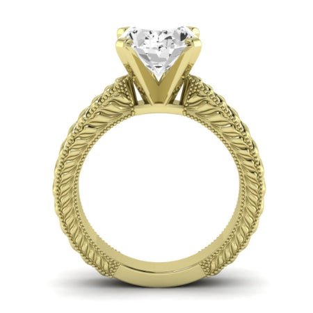 Azalea Diamond Matching Band Only (does Not Include Engagement Ring) For Ring With Oval Center yellowgold