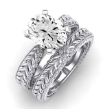 Azalea Diamond Matching Band Only (does Not Include Engagement Ring) For Ring With Oval Center whitegold