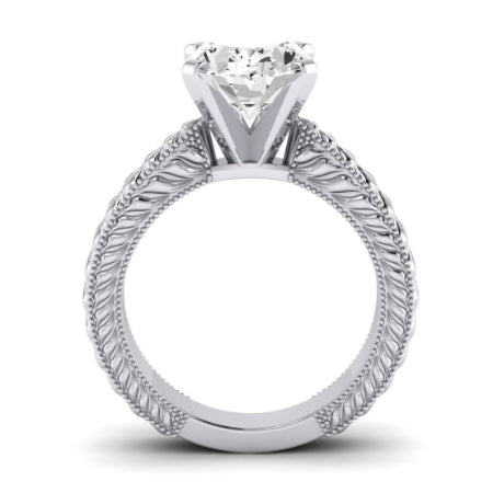 Azalea Diamond Matching Band Only (does Not Include Engagement Ring) For Ring With Oval Center whitegold