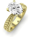 Azalea Diamond Matching Band Only (does Not Include Engagement Ring) For Ring With Oval Center yellowgold