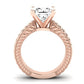 Azalea Diamond Matching Band Only (does Not Include Engagement Ring) For Ring With Princess Center rosegold