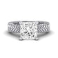 Azalea Diamond Matching Band Only (does Not Include Engagement Ring) For Ring With Princess Center whitegold