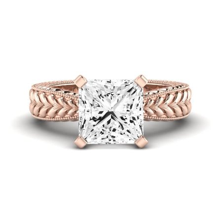 Azalea Diamond Matching Band Only (does Not Include Engagement Ring) For Ring With Princess Center rosegold