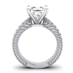 Azalea Diamond Matching Band Only (does Not Include Engagement Ring) For Ring With Princess Center whitegold