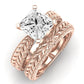 Azalea Diamond Matching Band Only (does Not Include Engagement Ring) For Ring With Princess Center rosegold