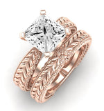 Azalea Diamond Matching Band Only (does Not Include Engagement Ring) For Ring With Princess Center rosegold