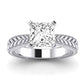 Azalea Diamond Matching Band Only (does Not Include Engagement Ring) For Ring With Princess Center whitegold