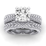 Azalea Diamond Matching Band Only (does Not Include Engagement Ring) For Ring With Round Center whitegold